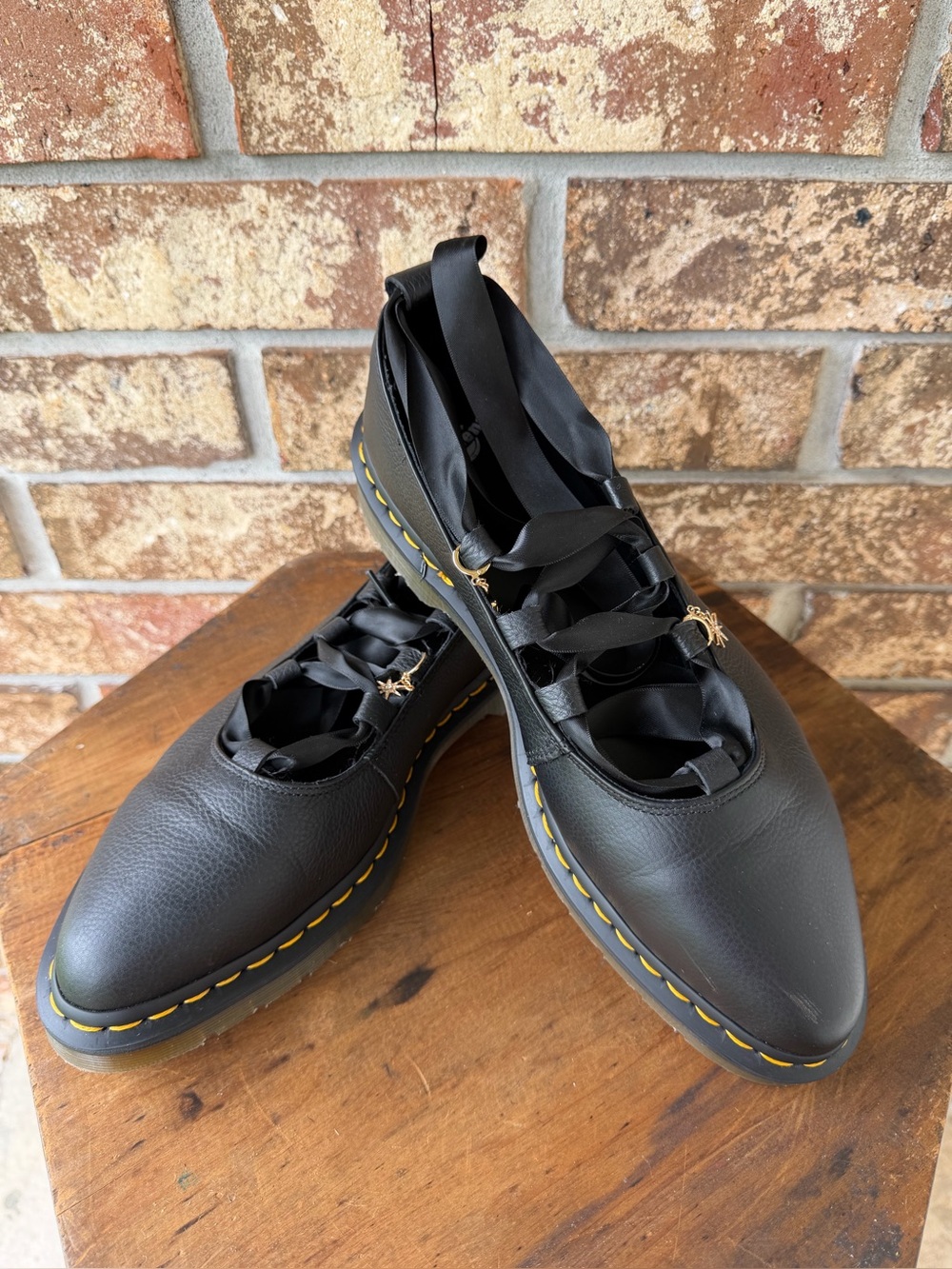 Dr. Martens Elphie II Virginia Leather Ballet Flats Women’s Size 11 Leather